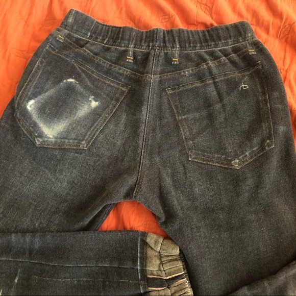 SOLD*SOLD****RAG & BONE*SHEFFIELD JOGGER*XS*BLUE*FAUX DISTRESS JEANS*LASER PRINT - Picture 7 of 9